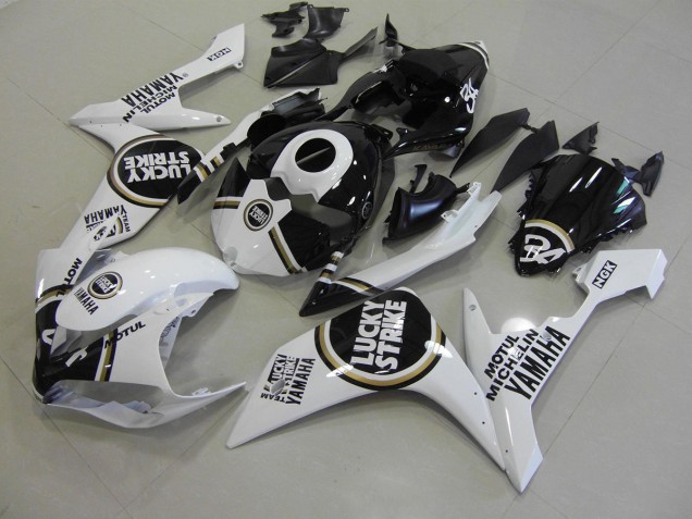 2007-2008 Black Lucky Strike Yamaha YZF R1 Moto Fairings for Sale 2007-2008 Black Lucky Strike Yamaha YZF R1 Moto Fairings for Sale
