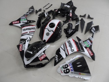 2007-2008 Black White Stickers Packs Yamaha YZF R1 Motorcycle Fairings Kit for Sale