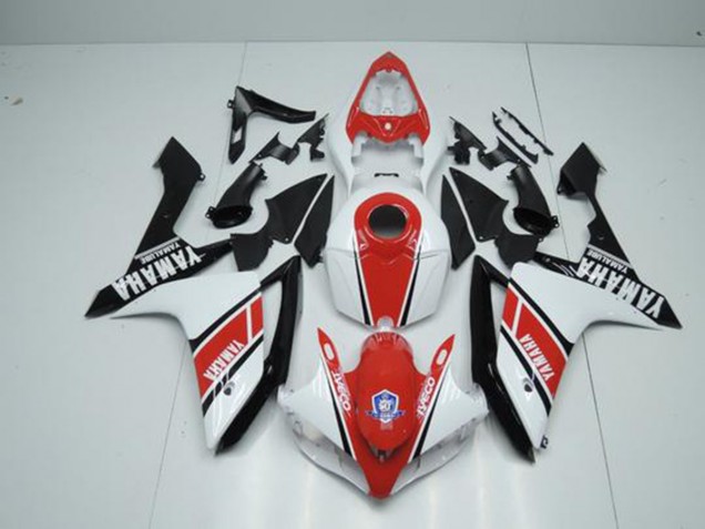 2007-2008 Factory Red White Yamaha YZF R1 Motorbike Fairing for Sale 2007-2008 Factory Red White Yamaha YZF R1 Motorbike Fairing for Sale