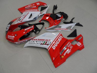 2007-2014 Orange Banner 69 Ducati 848 1098 1198 Replacement Fairings for Sale