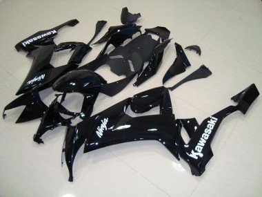 2008-2010 Glossy Black with White Sticker Kawasaki ZX10R Motorcycle Fairing Kit for Sale