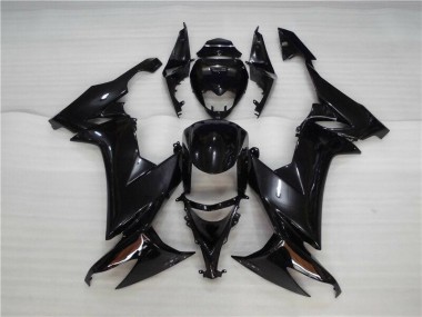 2008-2010 Glossy Black Kawasaki ZX10R Motorcycle Fairing Kit for Sale