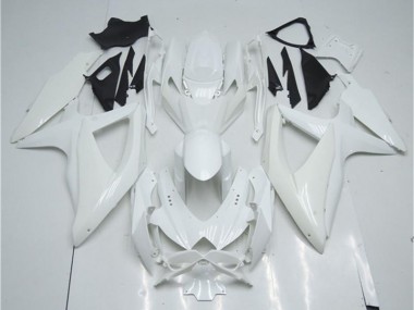 2008-2010 White Suzuki GSXR 600/750 Motorcyle Fairings for Sale