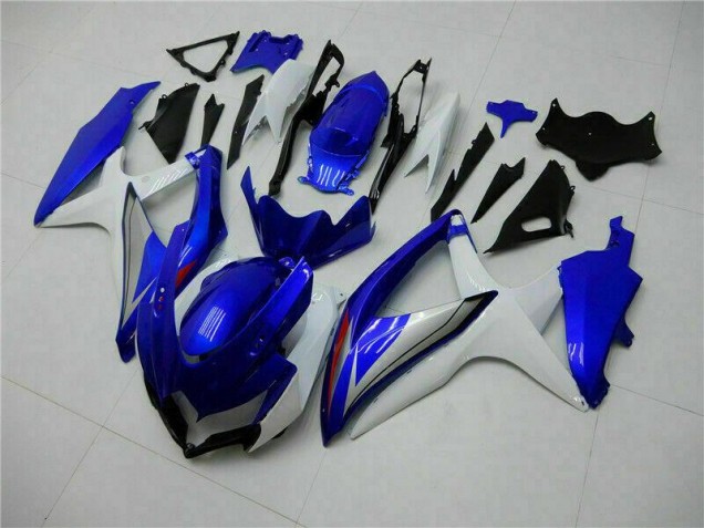 2008-2010 Blue White Suzuki GSXR 600/750 Motorcycle Fairing Kit for Sale