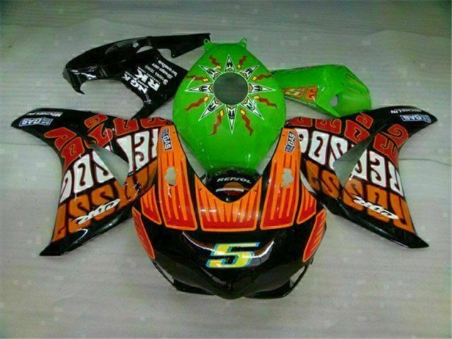 2008-2011 Green Orange Honda CBR1000RR Motorcycle Fairings Kits for Sale 2008-2011 Green Orange Honda CBR1000RR Motorcycle Fairings Kits for Sale