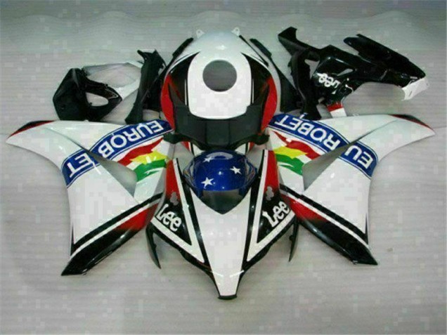 2008-2011 White Blue Red Eurobet Lee Honda CBR1000RR Motorcycle Fairing Kit for Sale 2008-2011 White Blue Red Eurobet Lee Honda CBR1000RR Motorcycle Fairing Kit for Sale