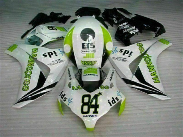 2008-2011 White Green Hannspree 84 Honda CBR1000RR Motorcycle Bodywork for Sale 2008-2011 White Green Hannspree 84 Honda CBR1000RR Motorcycle Bodywork for Sale