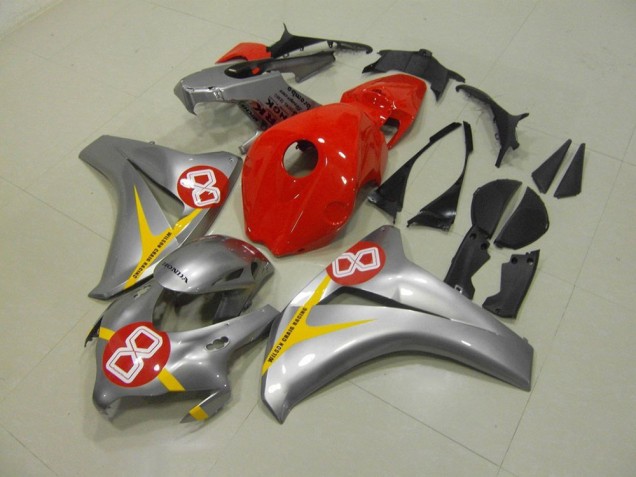 2008-2011 Silver Red 8 Honda CBR1000RR Motorbike Fairings for Sale 2008-2011 Silver Red 8 Honda CBR1000RR Motorbike Fairings for Sale