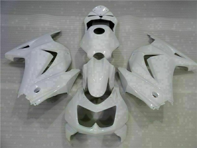 2008-2012 White Kawasaki EX250 Motorcycle Replacement Fairings for Sale 2008-2012 White Kawasaki EX250 Motorcycle Replacement Fairings for Sale