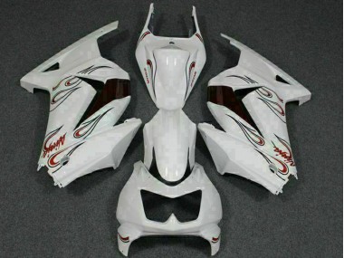 2008-2012 White Red Kawasaki EX250 Motorcylce Fairings for Sale