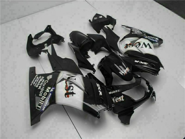 2008-2012 Black West Kawasaki EX250 Motorcycle Fairings Kits for Sale 2008-2012 Black West Kawasaki EX250 Motorcycle Fairings Kits for Sale