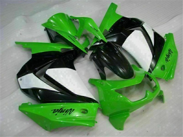 2008-2012 Green Black Ninja Kawasaki EX250 Moto Fairings for Sale 2008-2012 Green Black Ninja Kawasaki EX250 Moto Fairings for Sale