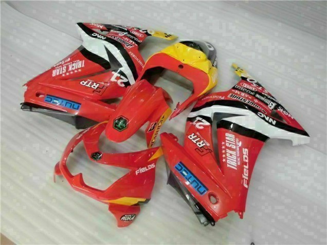 2008-2012 Red Yellow Kawasaki EX250 Motorcycle Fairing Kit for Sale 2008-2012 Red Yellow Kawasaki EX250 Motorcycle Fairing Kit for Sale