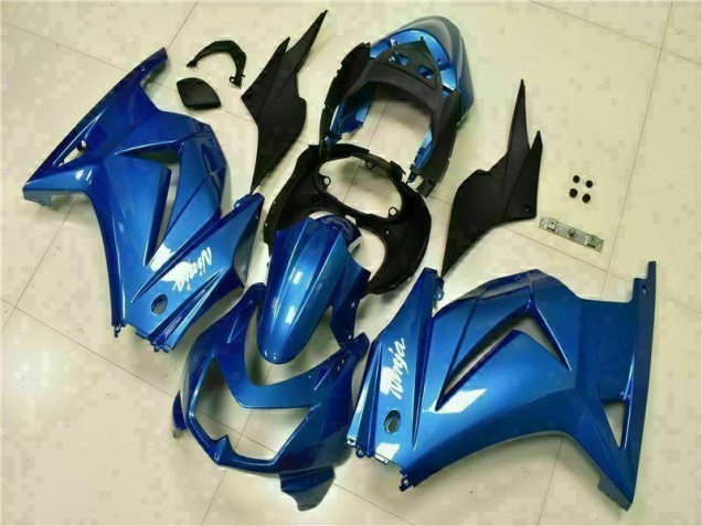2008-2012 Blue Black White Ninja Kawasaki EX250 Moto Fairings for Sale 2008-2012 Blue Black White Ninja Kawasaki EX250 Moto Fairings for Sale