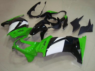 2008-2012 Green White Black Kawasaki ZX250R Replacement Motorcycle Fairings for Sale