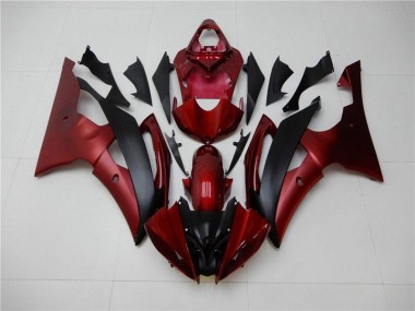 2008-2016 Red Black Yamaha YZF R6 Bike Fairing Kit for Sale