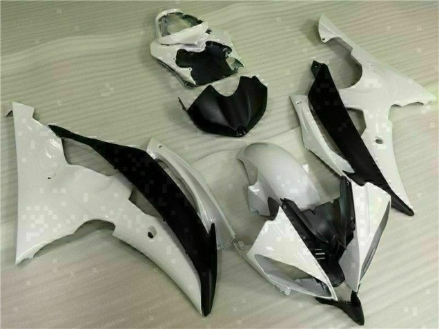 2008-2016 White Black Yamaha YZF R6 Motorcycle Fairings Kit for Sale