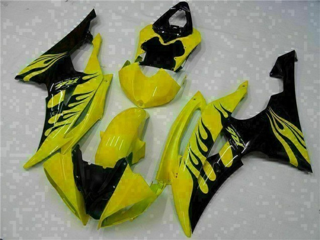 2008-2016 Yellow Black Yamaha YZF R6 Motorcycle Fairing Kits for Sale