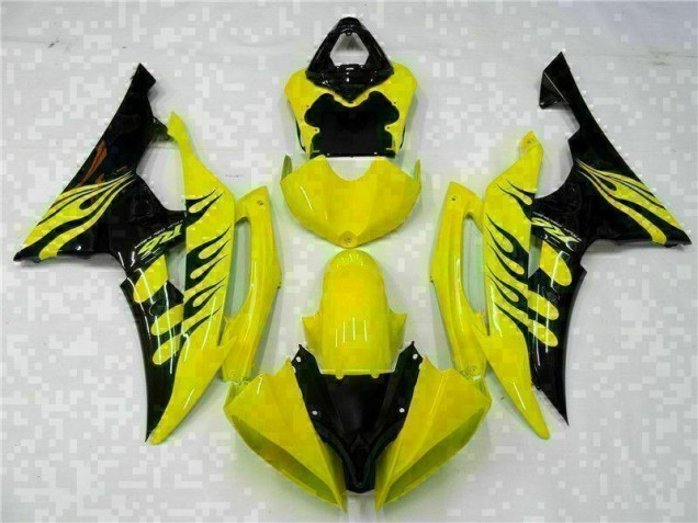 2008-2016 Yellow Black Yamaha YZF R6 Motorcycle Fairing Kits for Sale 2008-2016 Yellow Black Yamaha YZF R6 Motorcycle Fairing Kits for Sale