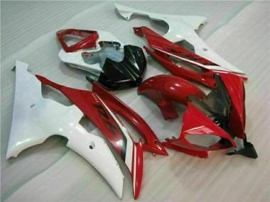 2008-2016 Red White Yamaha YZF R6 Motorbike Fairing Kits for Sale