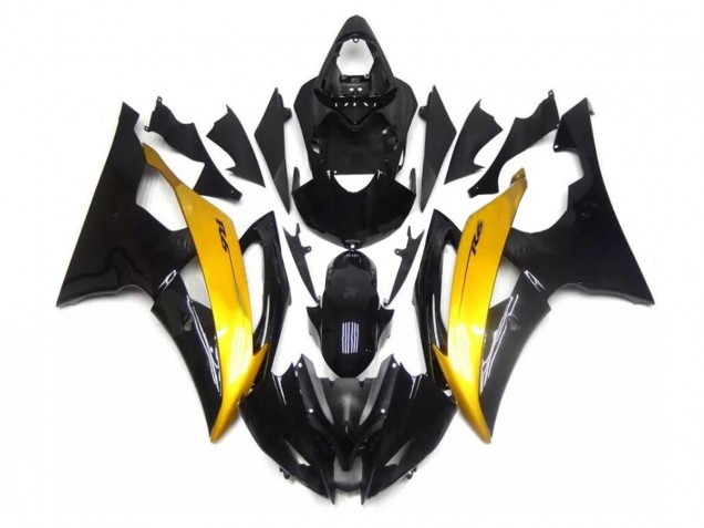 2008-2016 Black Gold Yamaha YZF R6 Motorcycle Fairing Kits for Sale 2008-2016 Black Gold Yamaha YZF R6 Motorcycle Fairing Kits for Sale