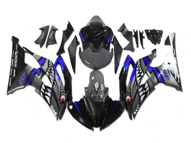 2008-2016 Grey Blue Shark Yamaha YZF R6 Motorcycle Fairing Kit for Sale 2008-2016 Grey Blue Shark Yamaha YZF R6 Motorcycle Fairing Kit for Sale