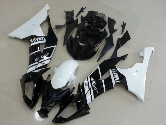 2008-2016 White and Black Yamaha YZF R6 Motorcycle Fairings for Sale 2008-2016 White and Black Yamaha YZF R6 Motorcycle Fairings for Sale