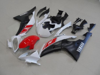 2008-2016 White and Matte Black Yamaha YZF R6 Moto Fairings for Sale