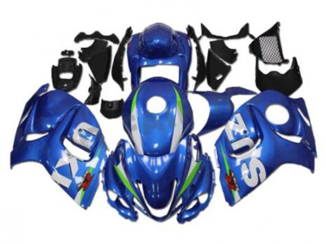 2008-2019 Blue White Suzuki GSXR 1300 Hayabusa Motorcyle Fairings & Bodywork for Sale