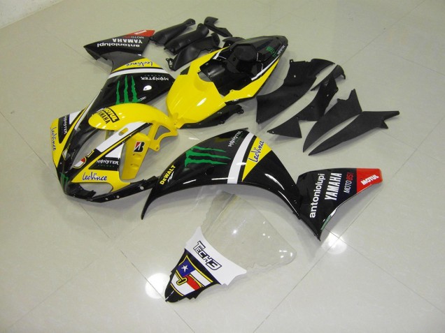 2009-2011 Yellow Monster Yamaha YZF R1 Motorcycle Fairing Kits for Sale 2009-2011 Yellow Monster Yamaha YZF R1 Motorcycle Fairing Kits for Sale