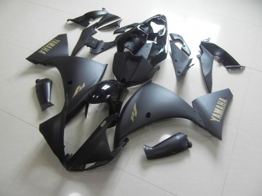 2009-2011 Matte Black Gold Sticker Yamaha YZF R1 Motorcycle Fairings Kits for Sale