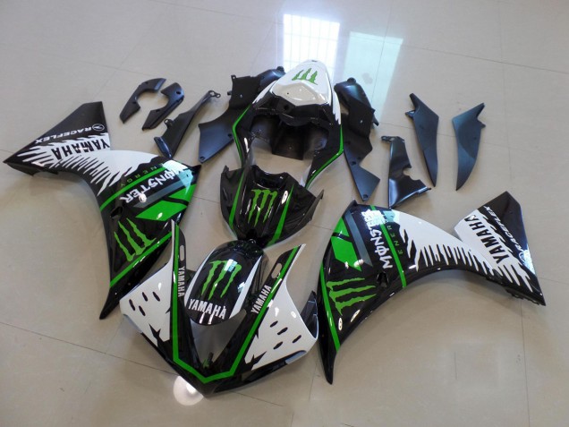 2009-2011 White Green Big Monster Yamaha YZF R1 Motor Fairings for Sale 2009-2011 White Green Big Monster Yamaha YZF R1 Motor Fairings for Sale