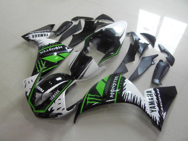 2009-2011 White Green Monster Yamaha YZF R1 Motorcycle Fairings Kit for Sale 2009-2011 White Green Monster Yamaha YZF R1 Motorcycle Fairings Kit for Sale