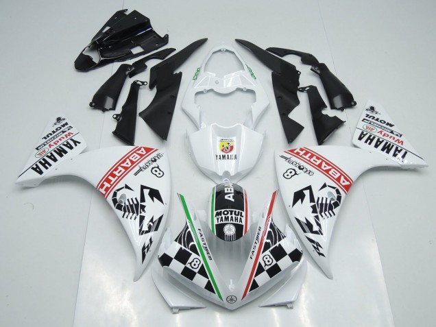 2009-2011 White Black Abrath Yamaha YZF R1 Motorcylce Fairings for Sale 2009-2011 White Black Abrath Yamaha YZF R1 Motorcylce Fairings for Sale