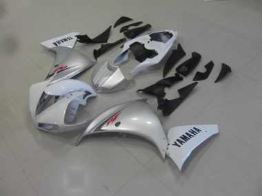2009-2011 White Silver Yamaha YZF R1 Motorcycle Fairing Kit for Sale