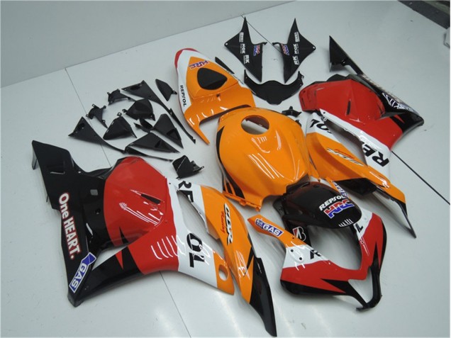 2009-2012 Orange Red Black Repsol Honda CBR600RR Motorcyle Fairings for Sale 2009-2012 Orange Red Black Repsol Honda CBR600RR Motorcyle Fairings for Sale