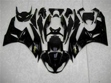 2009-2012 Black Gold Ninja Kawasaki ZX6R Motorcycle Replacement Fairings for Sale