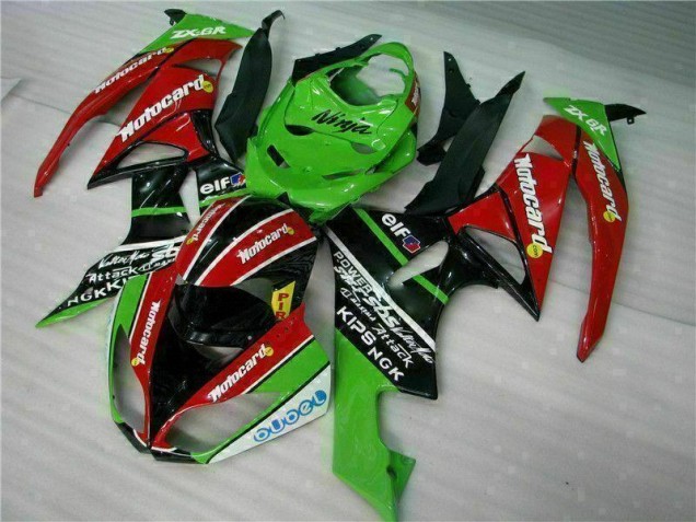 2009-2012 Black Red Green Motorcard Kawasaki ZX6R Motor Fairings for Sale 2009-2012 Black Red Green Motorcard Kawasaki ZX6R Motor Fairings for Sale