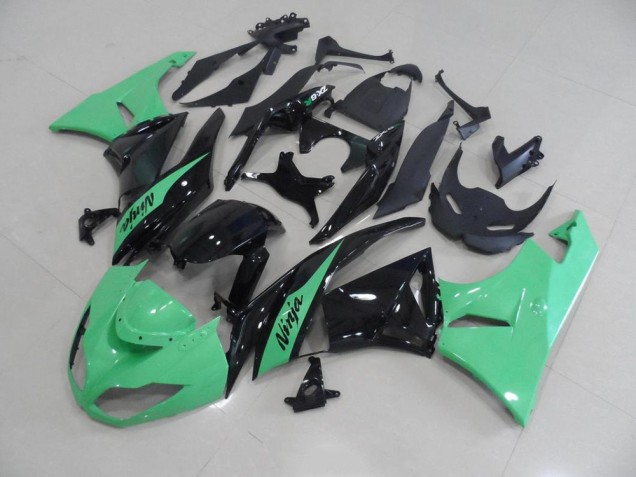 2009-2012 Metallic Green Kawasaki ZX6R Motorbike Fairing Kits for Sale 2009-2012 Metallic Green Kawasaki ZX6R Motorbike Fairing Kits for Sale