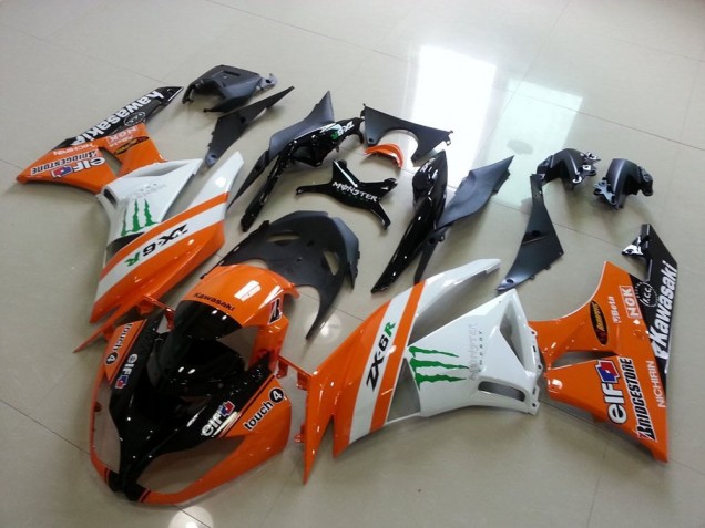 2009-2012 Orange Monster Kawasaki ZX6R Motorcycle Replacement Fairings for Sale 2009-2012 Orange Monster Kawasaki ZX6R Motorcycle Replacement Fairings for Sale