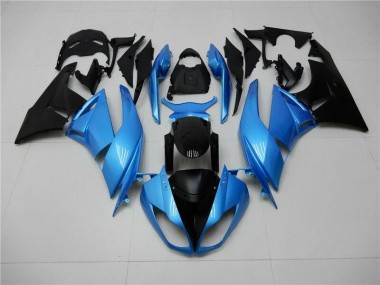 2009-2012 Blue Black Kawasaki ZX6R Motorcycle Fairing Kit for Sale