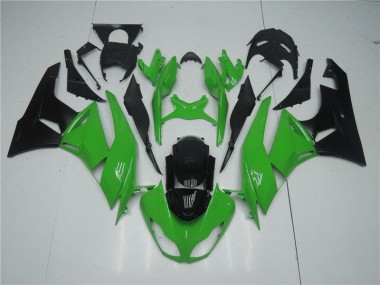 2009-2012 Green Black Kawasaki ZX6R Replacement Motorcycle Fairings for Sale