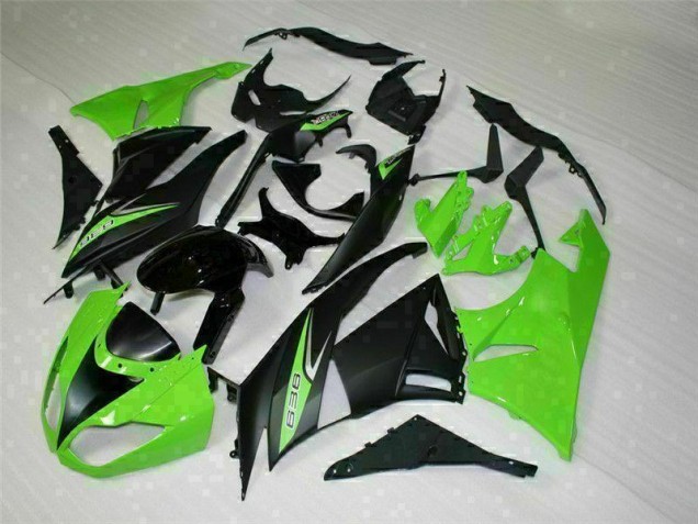 2009-2012 Black Green 636 Kawasaki ZX6R Motorcycle Bodywork for Sale 2009-2012 Black Green 636 Kawasaki ZX6R Motorcycle Bodywork for Sale