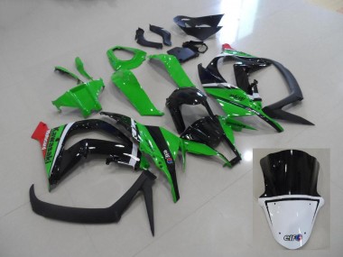 2011-2015 Green and Black Kawasaki ZX10R Motorcycle Fairings Kits for Sale