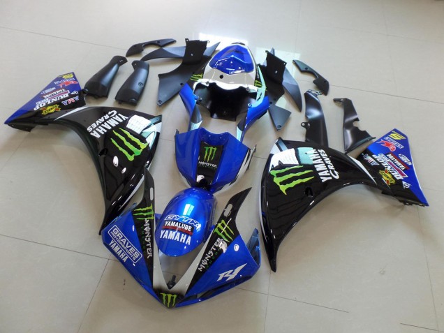 2012-2014 Blue Black Monster Yamaha YZF R1 Motorbike Fairing for Sale 2012-2014 Blue Black Monster Yamaha YZF R1 Motorbike Fairing for Sale