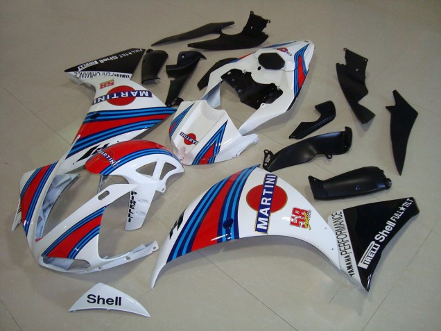 2012-2014 White Black Martini Yamaha YZF R1 Replacement Fairings for Sale