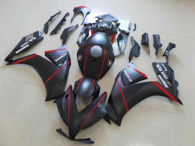 2012-2016 Matte Bladk with Red Stripe Honda CBR1000RR Motorcycle Fairings Kits for Sale 2012-2016 Matte Bladk with Red Stripe Honda CBR1000RR Motorcycle Fairings Kits for Sale