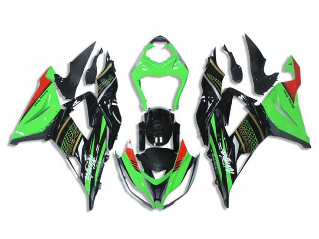 2013-2018 Green Black Kawasaki ZX6R Bike Fairing Kit for Sale 2013-2018 Green Black Kawasaki ZX6R Bike Fairing Kit for Sale