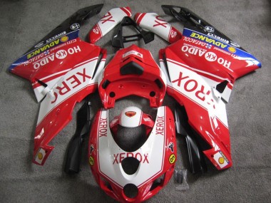2005-2006 Red White Xerox Ducati 749 Motorcycle Fairings Kits for Sale
