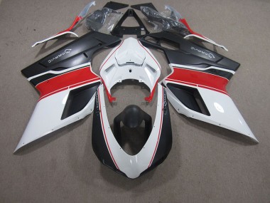 2007-2014 White Red Black Marvic Ducati 848 Motorcycle Fairings Kit for Sale